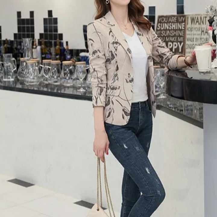 Drune | Damen Blazer mit Blumenmuster Perfekt für Frühling und Sommer