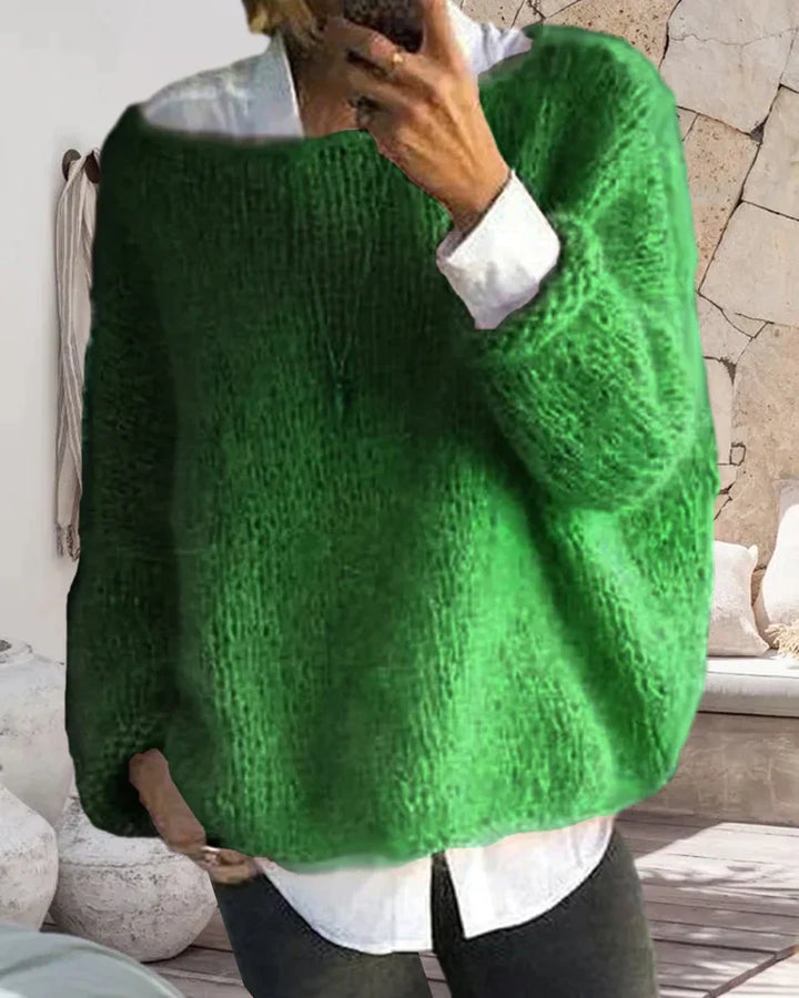 Drune | Mehrfarbiger Off Shoulder Pullover