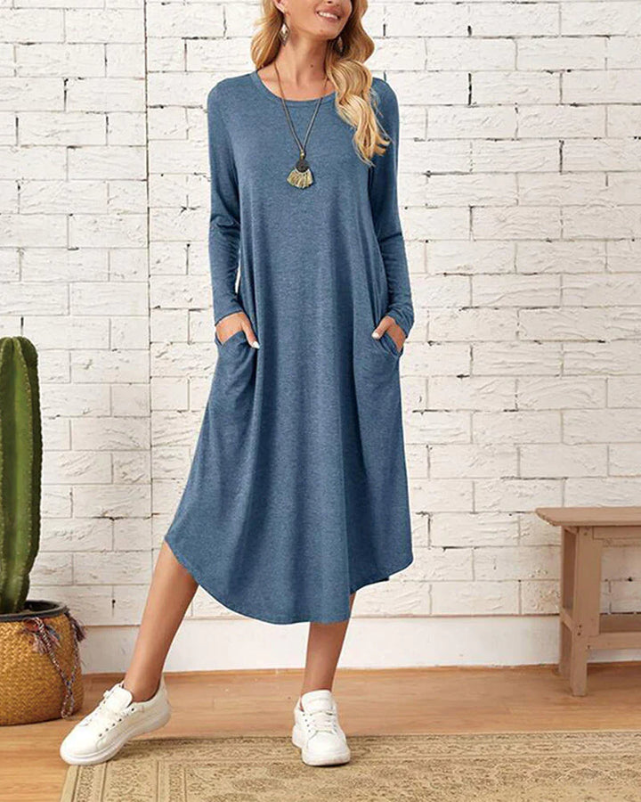 Drune - Langärmeliges lockeres Kleid