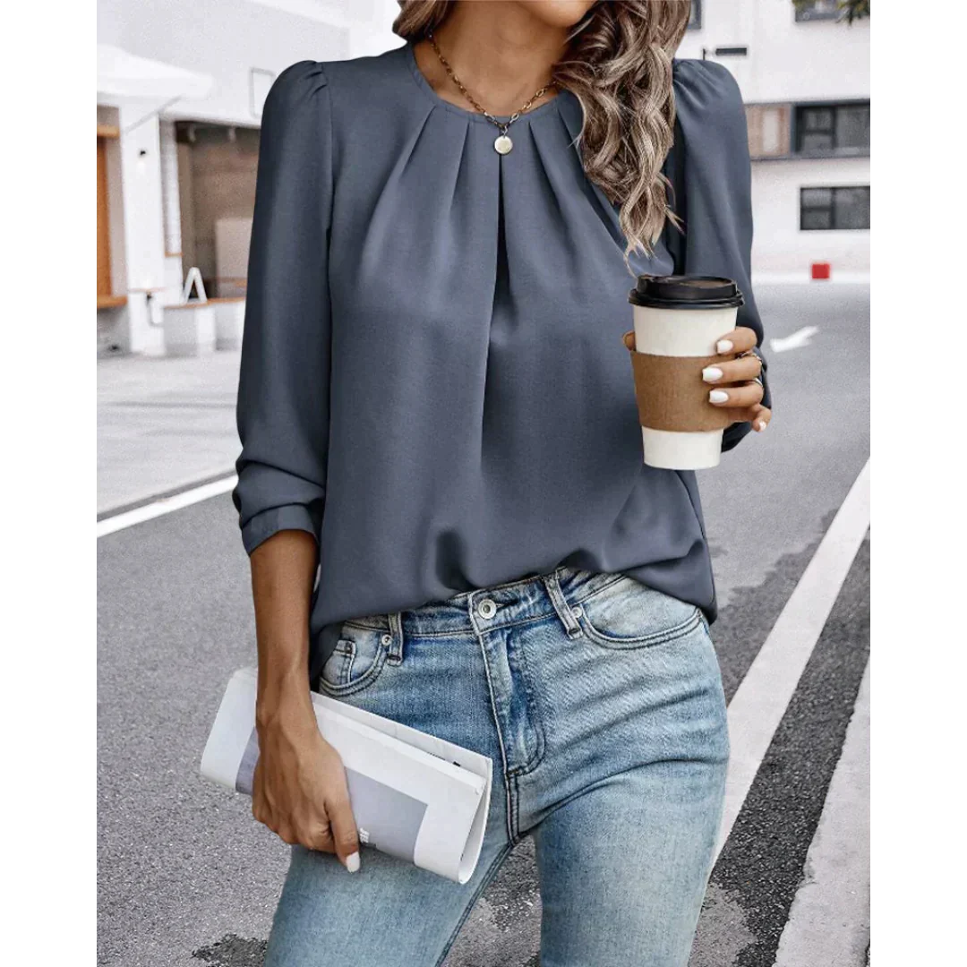 Drune | Rüschentop mit Puffärmeln für Damen - Elegant und Trendy