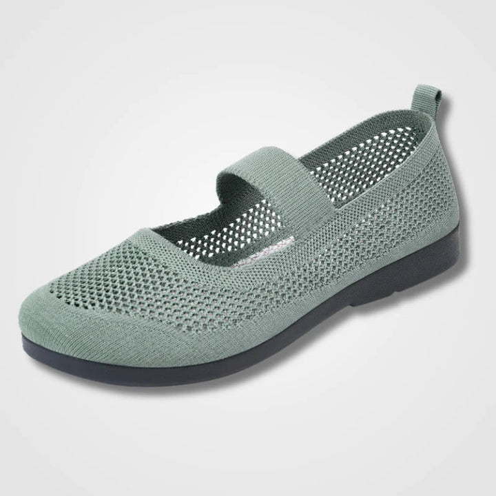 Drune | Orthopädische Luftige Gestrickte Riemenflachschuhe