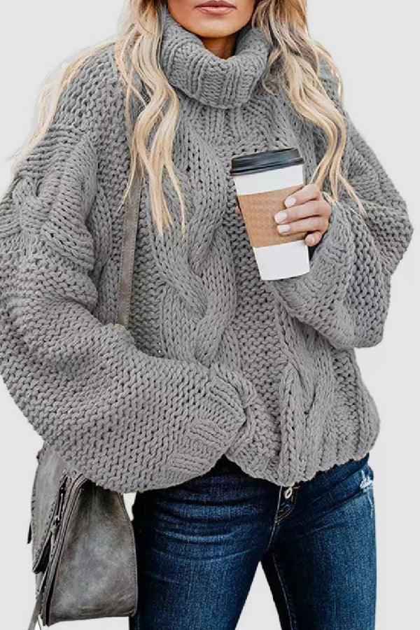 Drune | Eleganter Strick-Cashmere-Pullover mit Rollkragen in einfarbig Ideal für den Winter