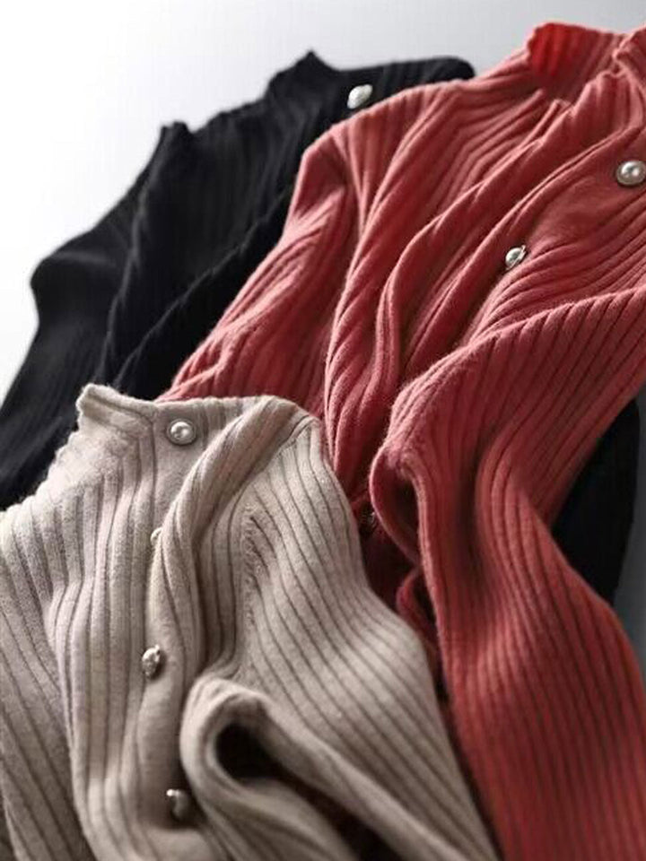 Drune | Kleid - Elegantes Rollkragen Strickkleid