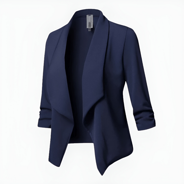 Drune | Damen Cropped Offene Front Blazer - Lange Ärmel