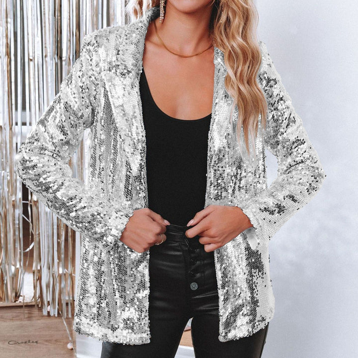 Drune | Glänzender Pailletten-Blazer für Frauen