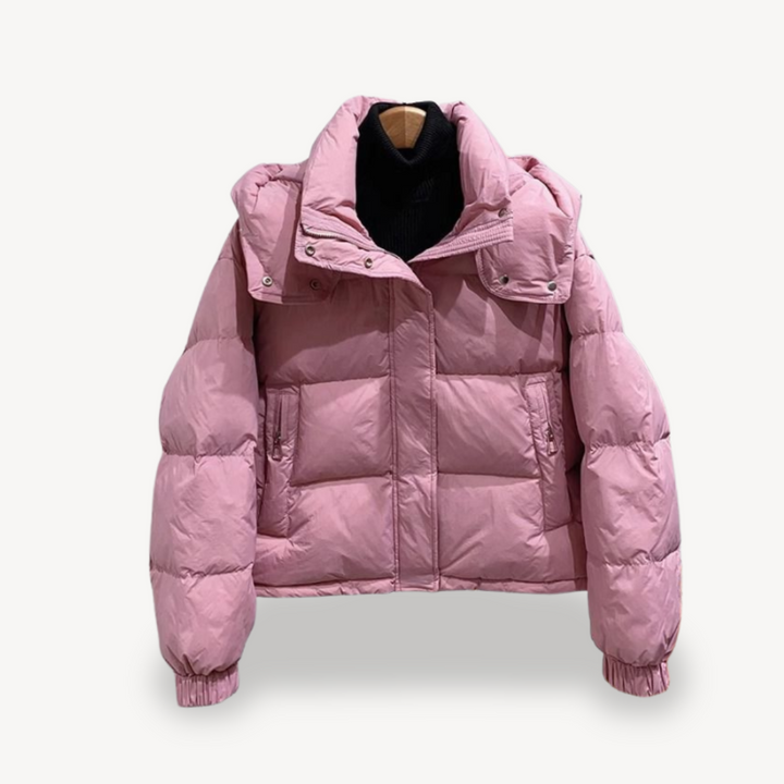 Drune | Übergroße Damen Pufferjacke mit Hohem Kragen und Reißverschluss