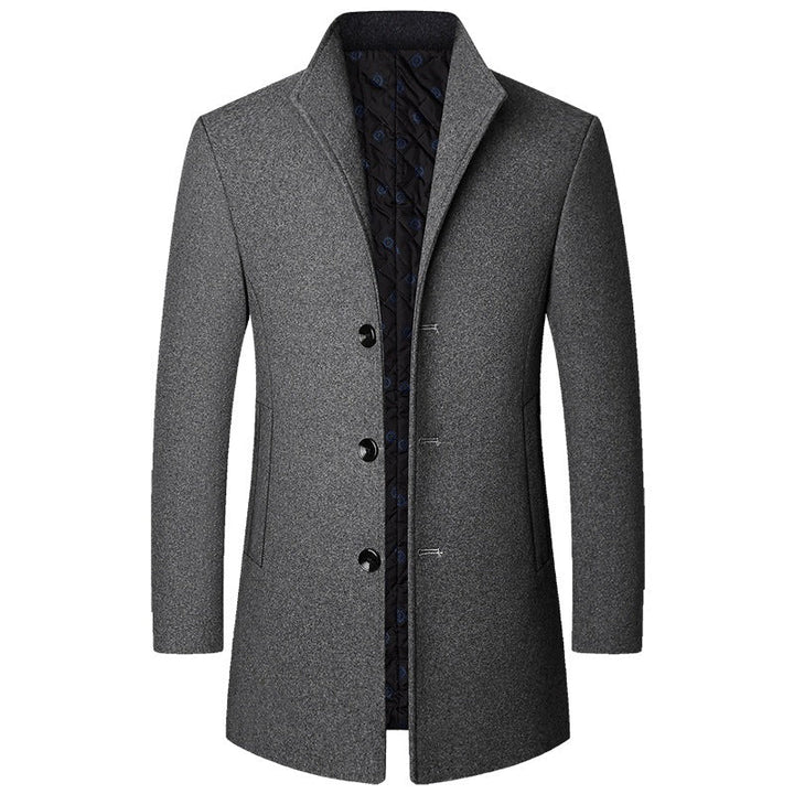 Drune | Eleganter Langer Wollmantel für Herren