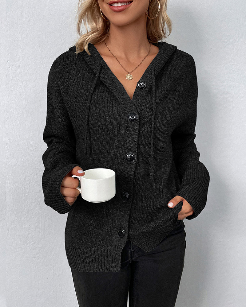 Drune | Strickjacke mit Kapuze und Schnürsenkeln