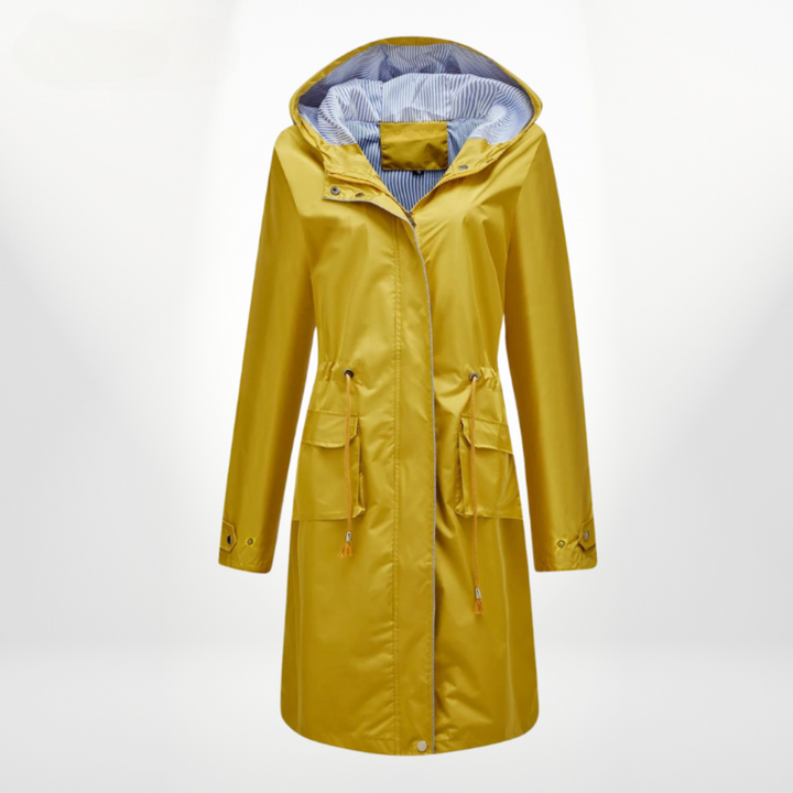 Drune | wasserdichter Über-Knie-Trenchcoat