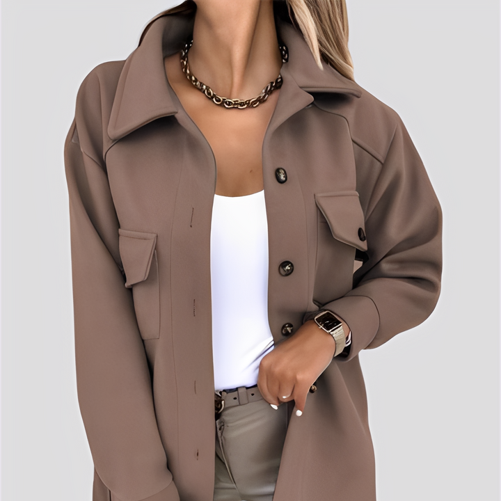 Drune | Damen Leichtgewicht Wolle Reverskragenjacke