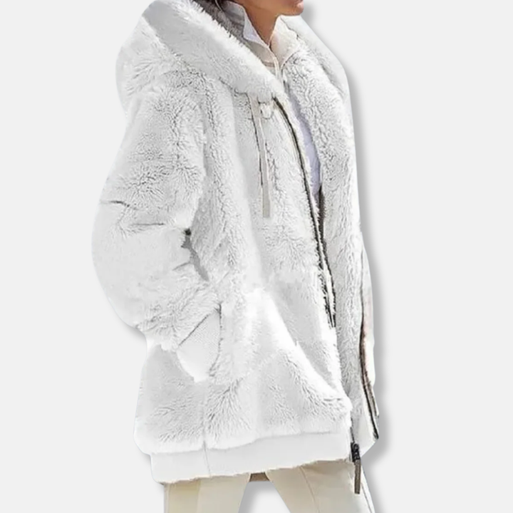 Drune | Fleece Übergroße Fleecejacke - Kapuzen-Reißverschlussjacke