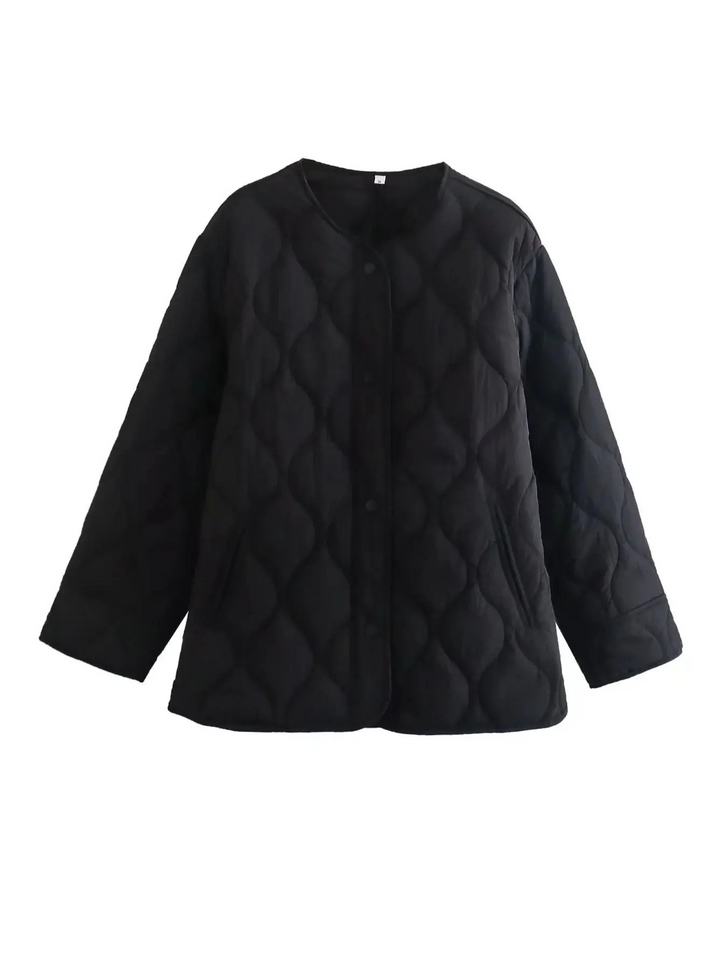 Drune | Gepolsterte Jacke Damen, Leichtes Übergröße Modell Mit Taschen, Knopfverschluss