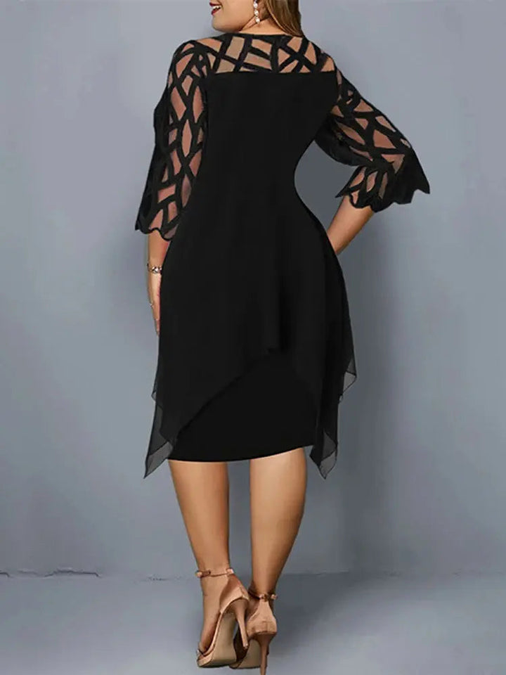 Drune | Elegantes Plus Size Spitzen Midi Kleid