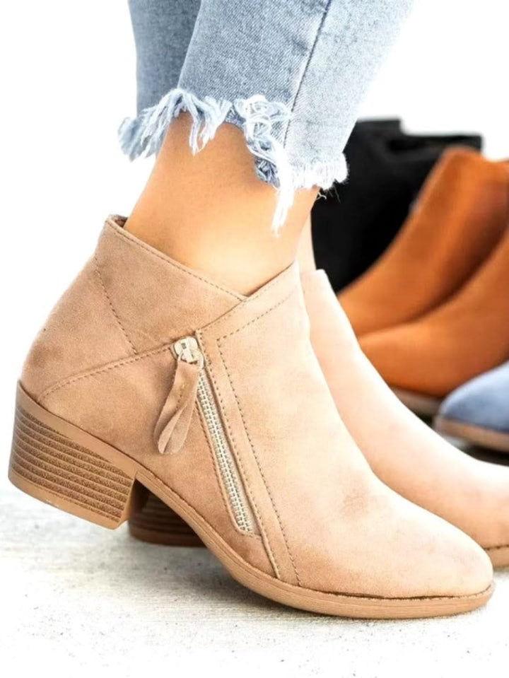 Drune | Ankle Zipper Aus Wildleder Stil Chic Und Unübertroffener Komfort