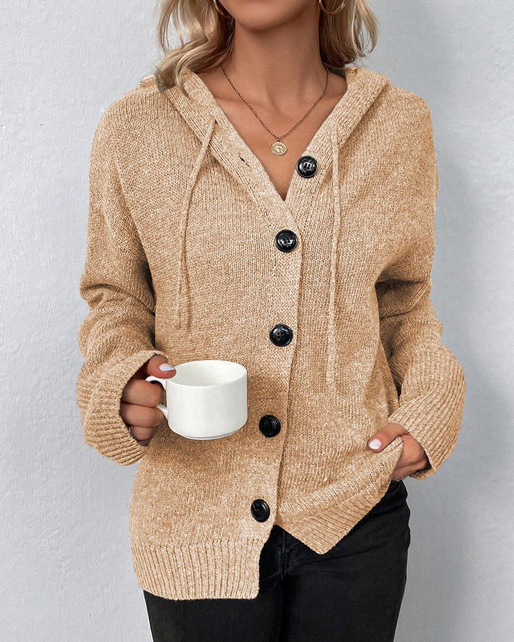Drune | Strickjacke mit Kapuze und Schnürsenkeln