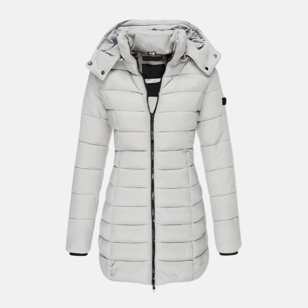 Drune | Pufferjacke Slim Fit Gepolstert und Isoliert mit Kapuze und Gerippten Bündchen