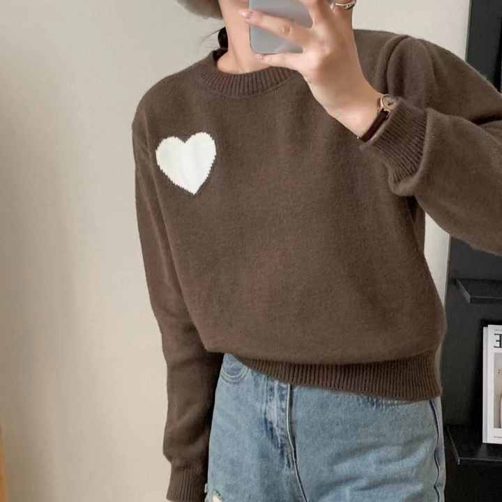 Drune | Grauer Pullover mit Farbblöcken