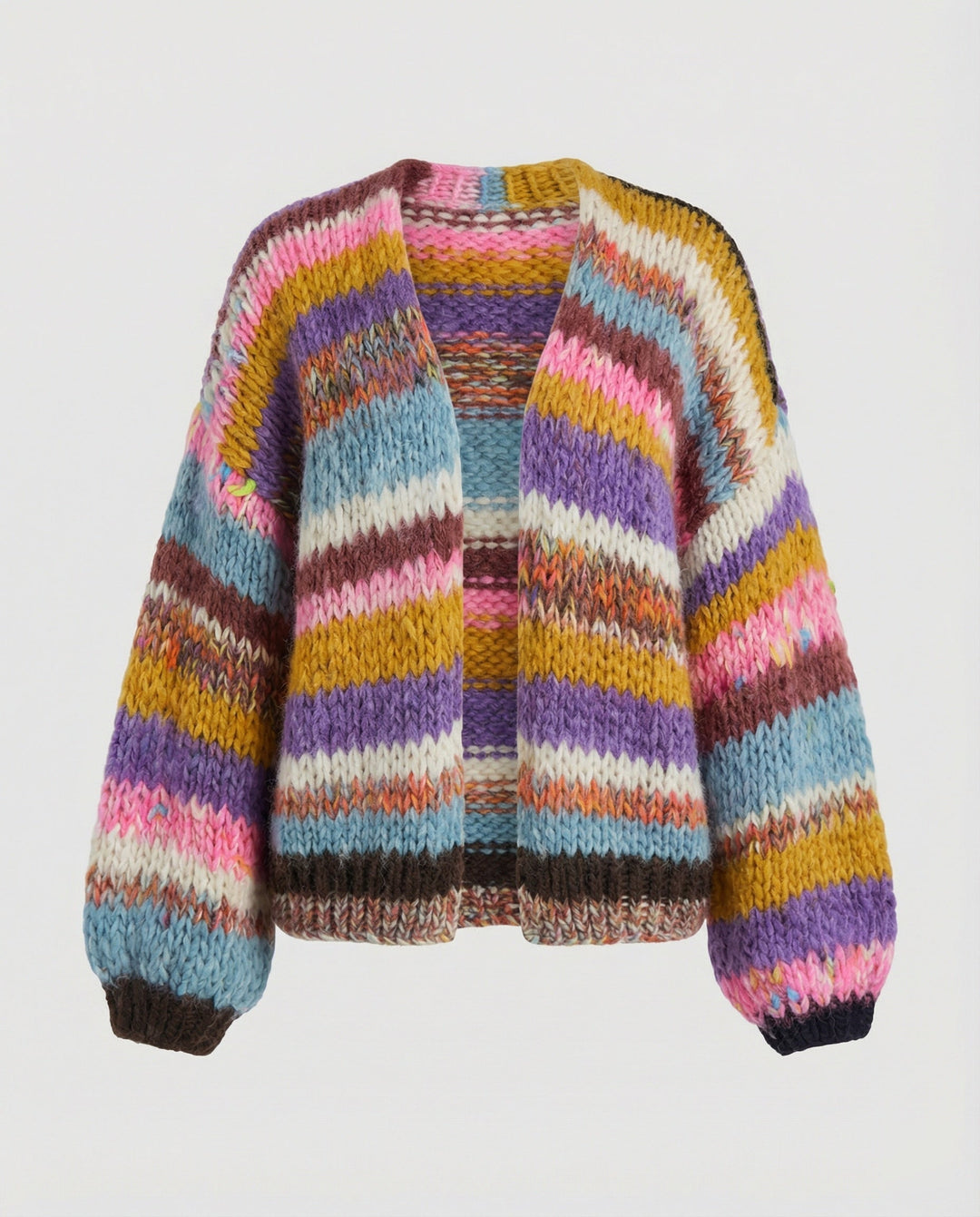 Drune | Bunte Patchwork Strickjacke Für Damen
