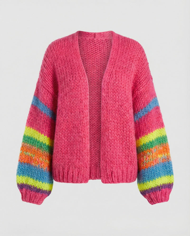 Drune | Bunte Patchwork Strickjacke Für Damen