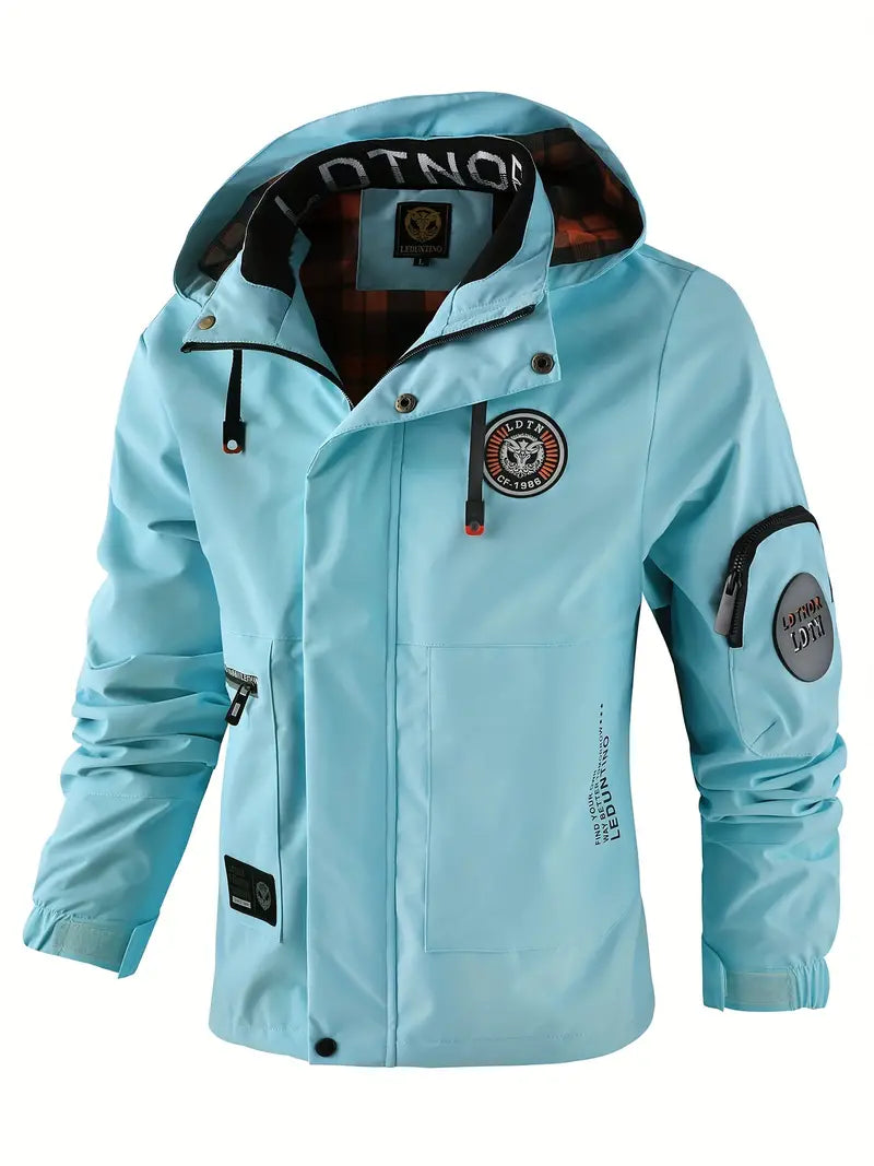 Drune | Leichte Herren Outdoor-Jacke, winddicht und wasserdicht mit Kapuze