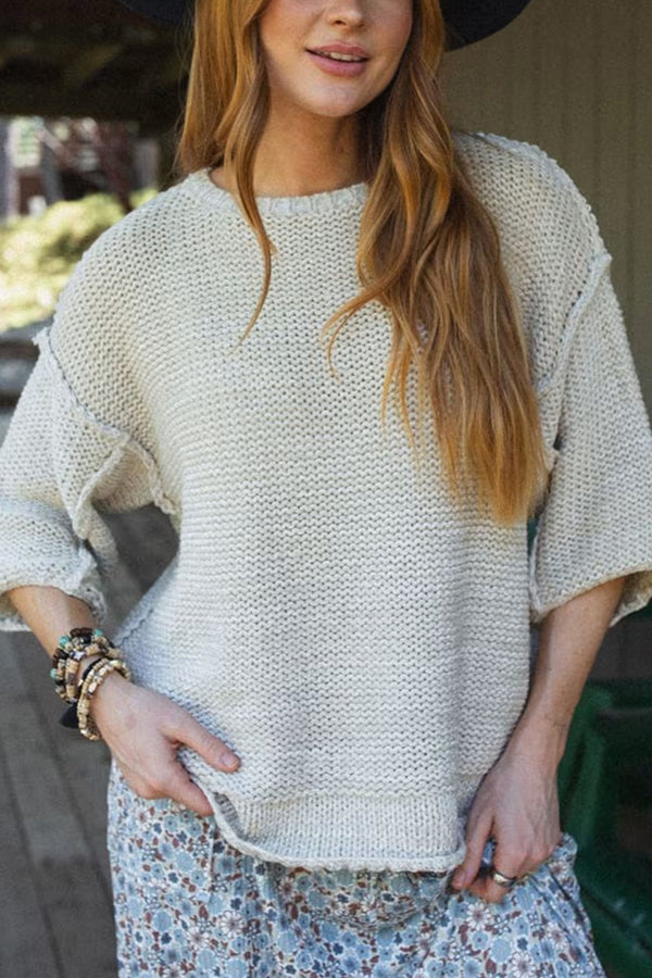 Drune | Strickpullover mit Rundhalsausschnitt für täglichen Komfort