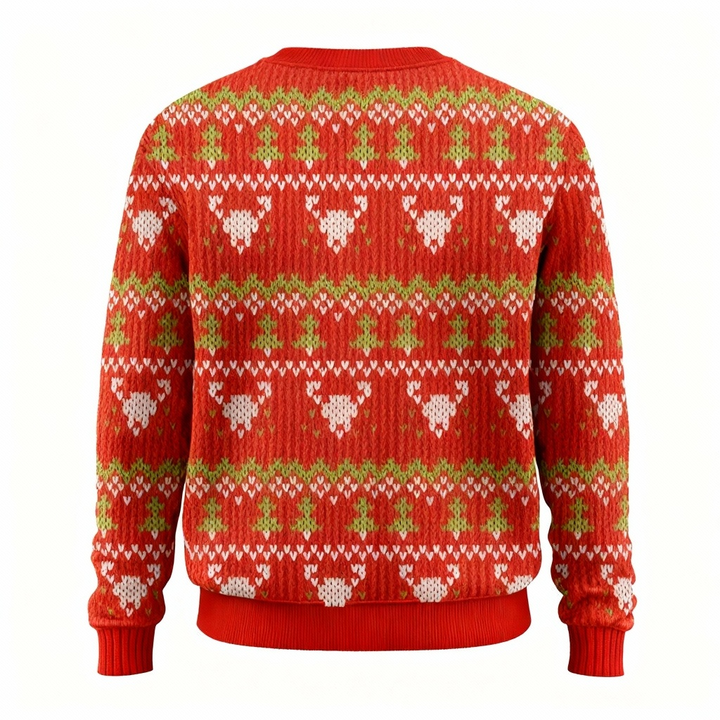 Drune | Lustiger Hässlicher Weihnachtspullover für Männer & Frauen - Weihnachtsmann Druck