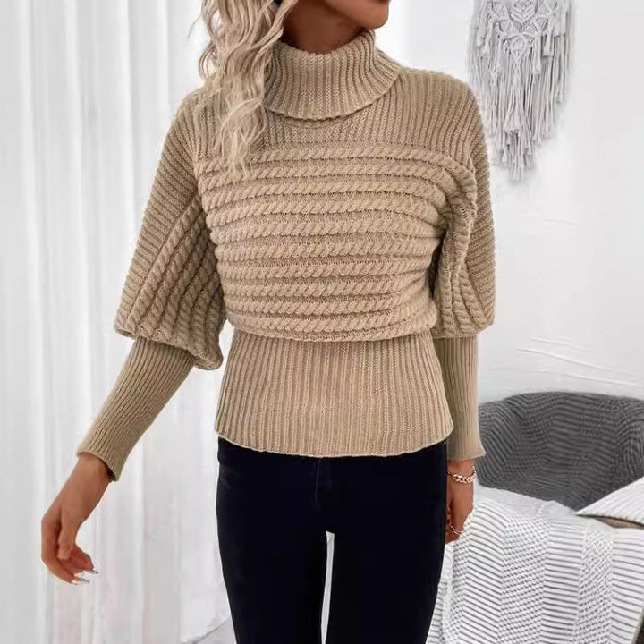 Drune | Pullover mit Hohem Kragen Geschichtete Ärmeln Modern und Warm