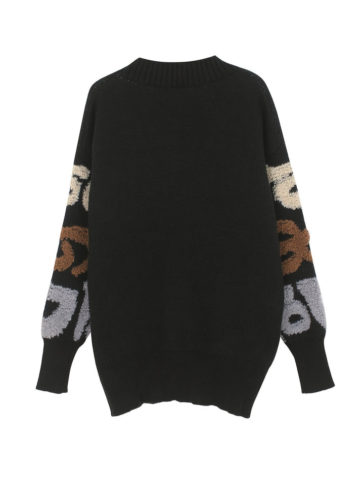 Drune | Buchstabenmuster Knopf Unten Strickjacke Für Damen - Perfekt für lässige Tage