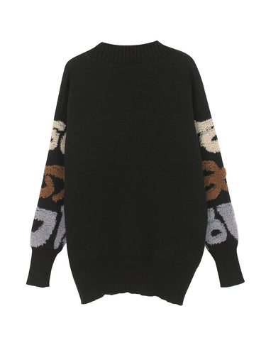 Drune | Buchstabenmuster Knopf Unten Strickjacke Für Damen - Perfekt für lässige Tage