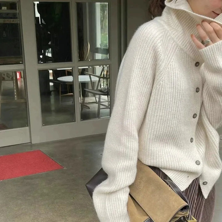 Drune | Strick-Pullover mit Rollkragen und Knöpfen