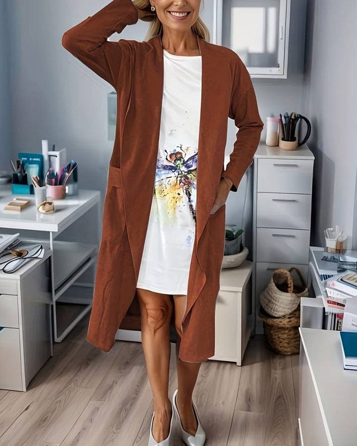 Drune | Langer Mantel Lässig Hochwertig Moderner Stil Ideal Für Den Winter