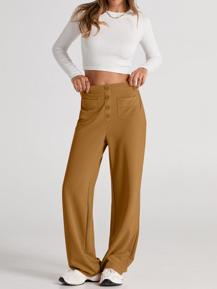 Drune | Taille Weite Hose Mit Taschen Elegant Und Komfortabel