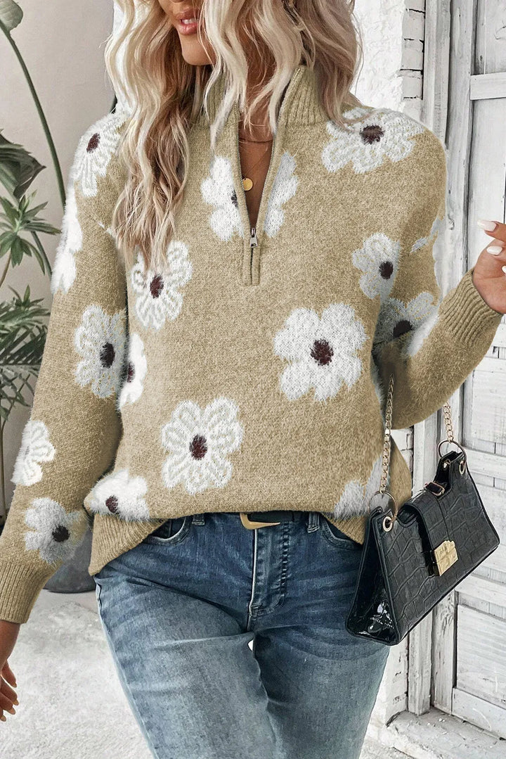 Drune | Pullover mit Blumenmuster für Frauen