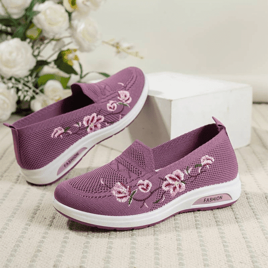 Drune | Bequeme Blumen Orthopädie Schuhe Für Damen