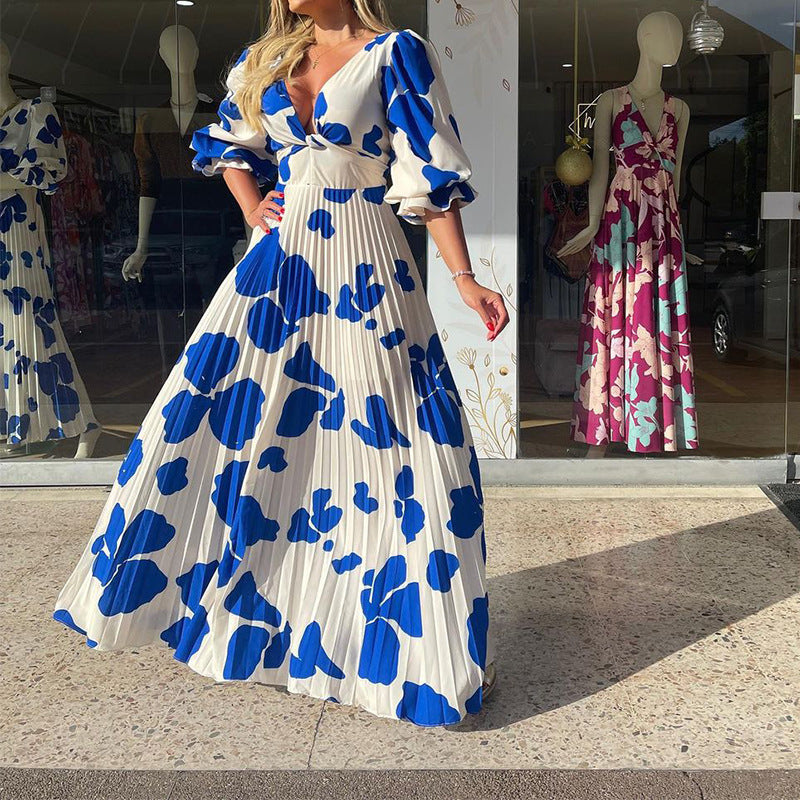 Drune | Elegantes bedrucktes Kleid in modischer Passform