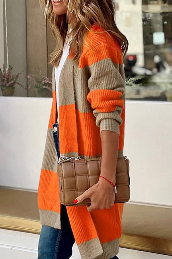 Drune | Farbblock Strickjacke