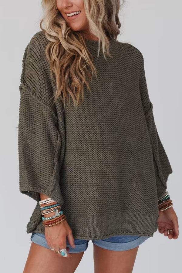 Drune | Cozy chunky knit sweater with a round neck