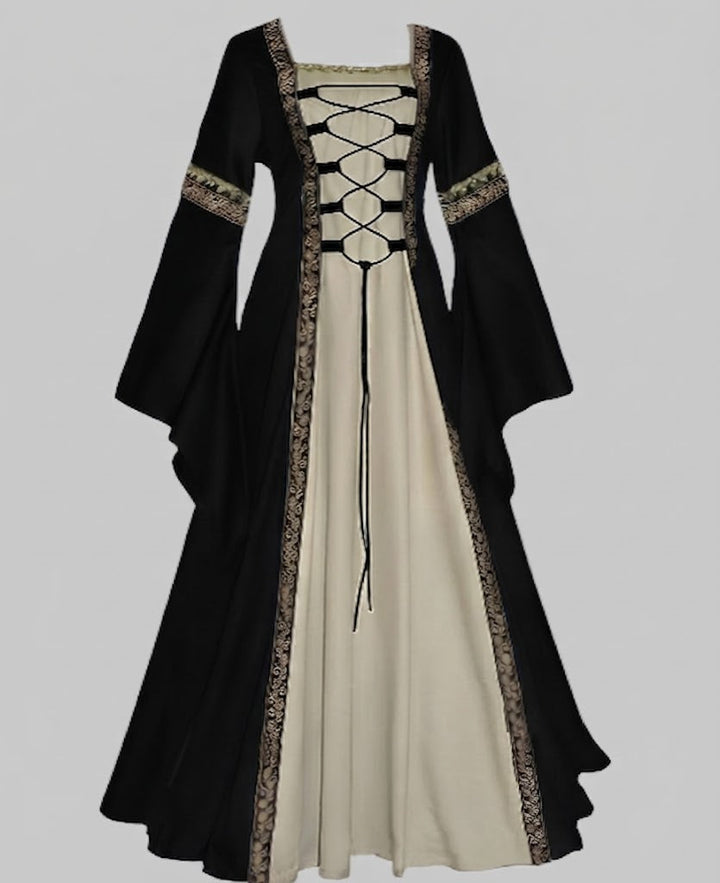 Damen historisches Märchenkleid mit elegantem Schnürdesign Drune
