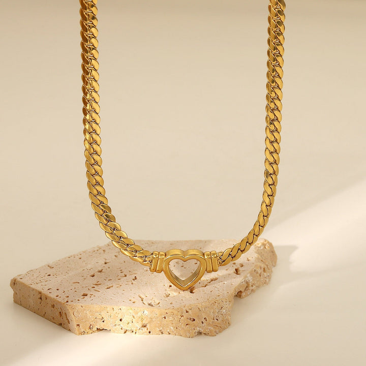 Drune | Cuban Kette Herz Halskette