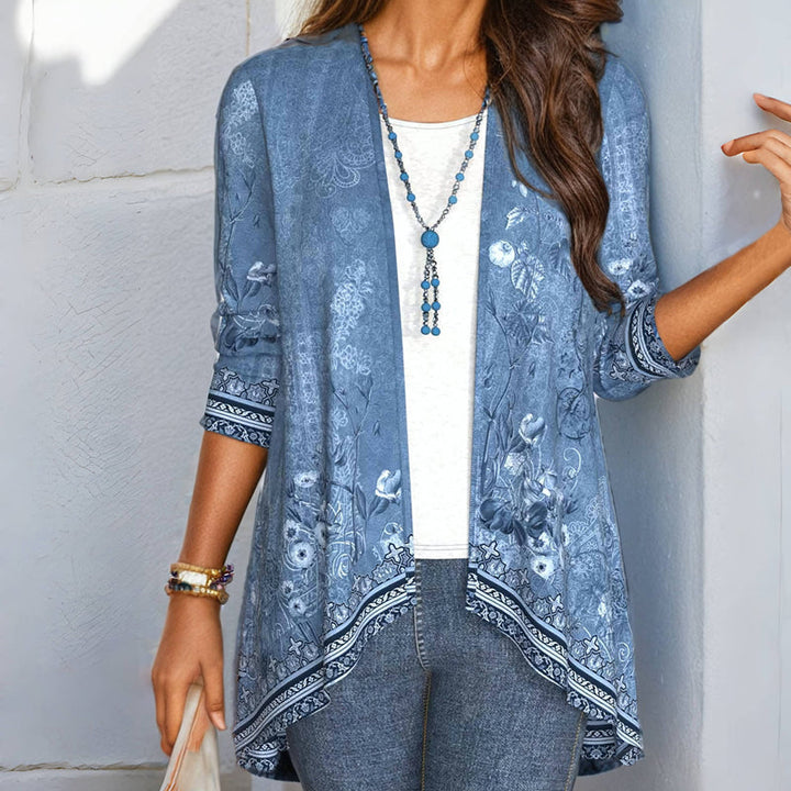Drune | Floral Print Strickjacke