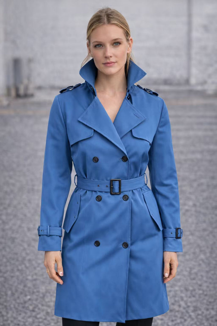 Drune | Trenchcoat mit Gürtel und Doppelknopf