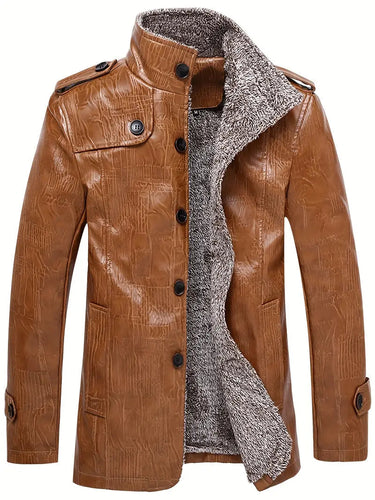 Drune |  Lederjacke mit Wolle für Herren - Perfekt für Outdoor-Aktivitäten
