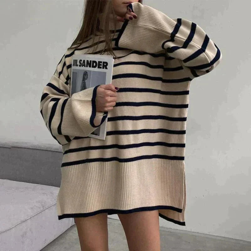 Drune | Strickpullover - Oversized Fit - Weicher Rollkragen - Langer Ärmel Freizeit Design