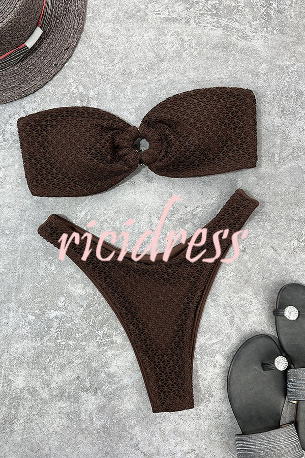 Drune Bandeau-Bikini mit Ringausschnitt