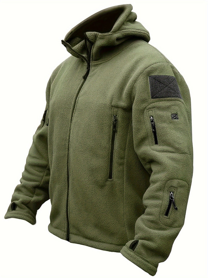 Drune | Fleece-Reißverschluss-Winddichte Outdoorjacke Für Herren - Perfekt für Outdoor-Aktivitäten