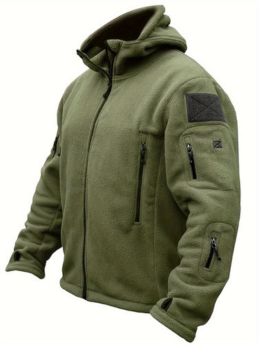 Drune | Fleece-Reißverschluss-Winddichte Outdoorjacke Für Herren - Perfekt für Outdoor-Aktivitäten