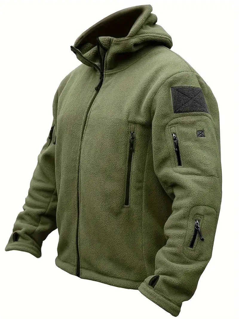 Drune | Tactical Hoodie Jacke - Mehrfach-Taschen-Design - Fleece-Futter - Outdoor-Leistung