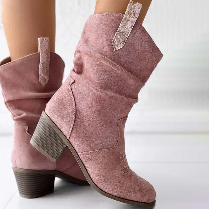 Drune | Vintage-Stiefel Mit Klobigem Absatz
