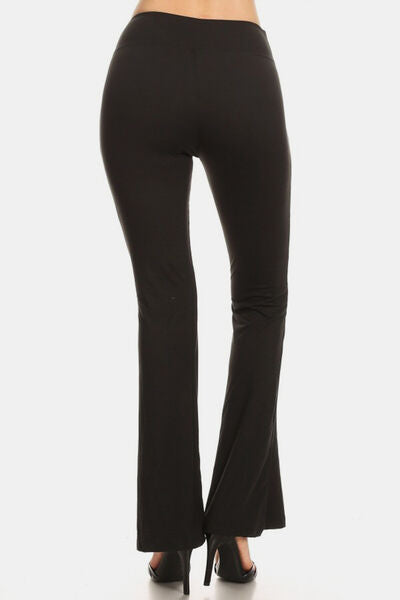 Drune | Hohe Taille Ausgestellte Leggings Schwarz