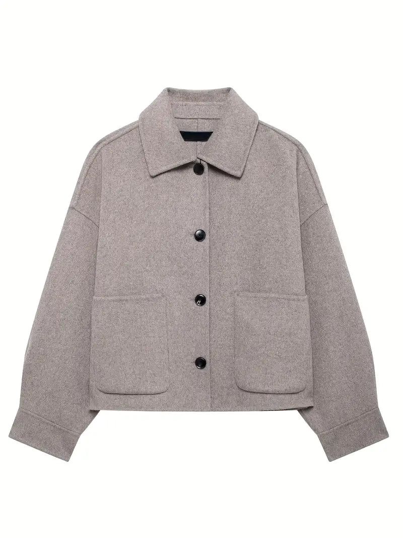 Drune | Wollmischjacke - Minimalistisches Design - Boxy Fit - Moderne Schicht